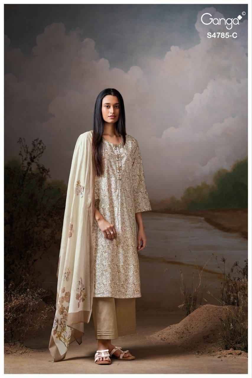 BRAHVII 4785 Series By Ganga Fashion Beautiful Festive Suits Stylish Colorful Fancy Casual Wear & Ethnic Wear PREMIUM COTTON Print Dresses At Wholesale Price